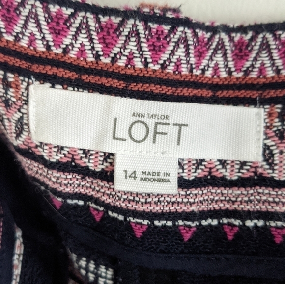 Loft Boho Cotton Tapestry Striped Shorts 14 - Picture 2 of 11